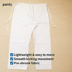Unbleached Karate Gi Natural Off White Full Contact Canvas Jacket Twill Pants