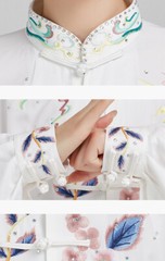 Women Tai Chi Clothes Embroidery Paste Drill Wushu Clothing Martial Art Uniform