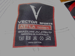 New VECTOR SPORTS Attila Series PREMIUM FIGHT GEAR White BRAZILIAN JIU JITSU K00