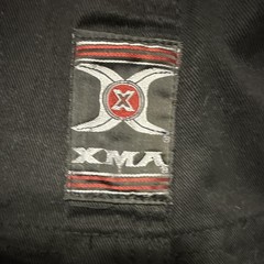 XMA Martial Arts Gi Uniform Size 5 Black & Silver Embroidered Logo RN 64995 Rare