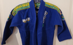 CHARLES GRACIE JIU-JITSU ACADEMY BLUE SMALL CHILD GI TOP SIZE MOO
