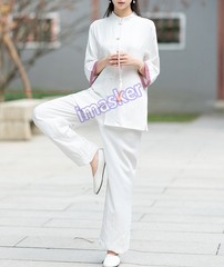 Spring Summer Women Cotton Tai chi Uniforms Kung fu Martial arts Wing Chun Suit