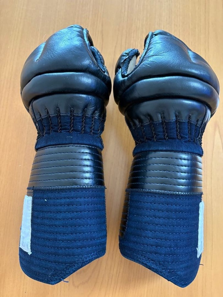 Japanese Kendo Kote Gloves Armor Navy Blue Size L Traditional