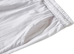 FANARCHER Men’s Lightweight Cotton Linen Pants Casual Trousers Medium White