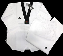 adidas Taekwondo WTF Approved Uniform Dobok Black-V