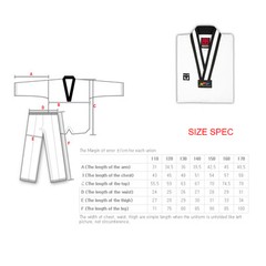 Mooto 1st Dan Black Belt Kukkiwon Taekowndo Kid Uniform Dobok Gi White Stripe