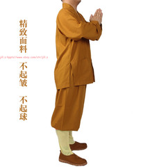 New Buddhism Meditation Lohan Uniform Unisex Monk Frock Suit Cotton Lay Clothing