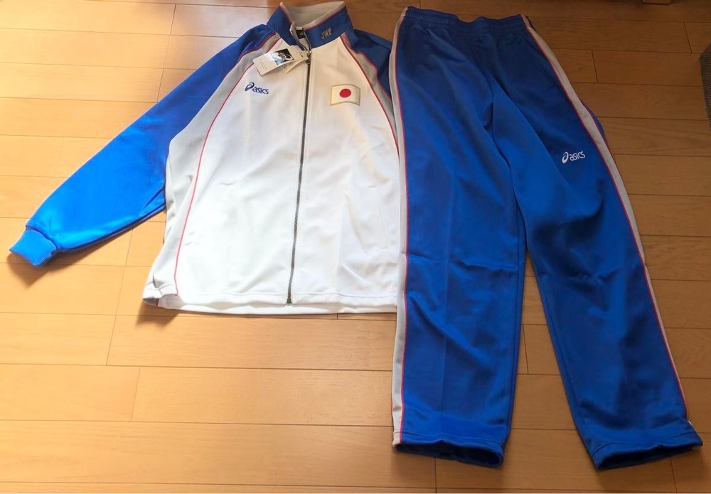 ASICS Japan Wrestling Team Tracksuit Set (Top and Bottom), Unused, with Tags