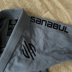Sanabul Gi BJJ Jiu Jitsu Top & Pants Set Grey Gray Size A1 Heavy Cotton Grapple