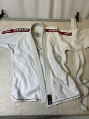 Koral Fight Co A1 White 100% Cotton Brazilian Jiu-Jitsu Top A3 Pants, Manto Belt