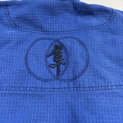 Hayabusa Premium Gi Top Mens A2 Blue Embroidered Logo Front and Back Jiu Jitsu