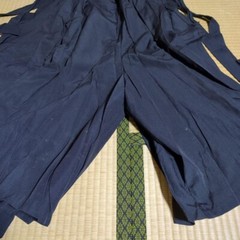 Hakama for Kyudo Uniform Unisex free size kendogi Martial Arts Blue Umanori