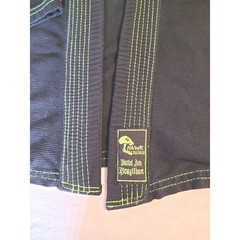 Hawk Jiu Jitsu BJJ Gi Kimono Top Black Lime Green K4 Kids Youth Martial Arts