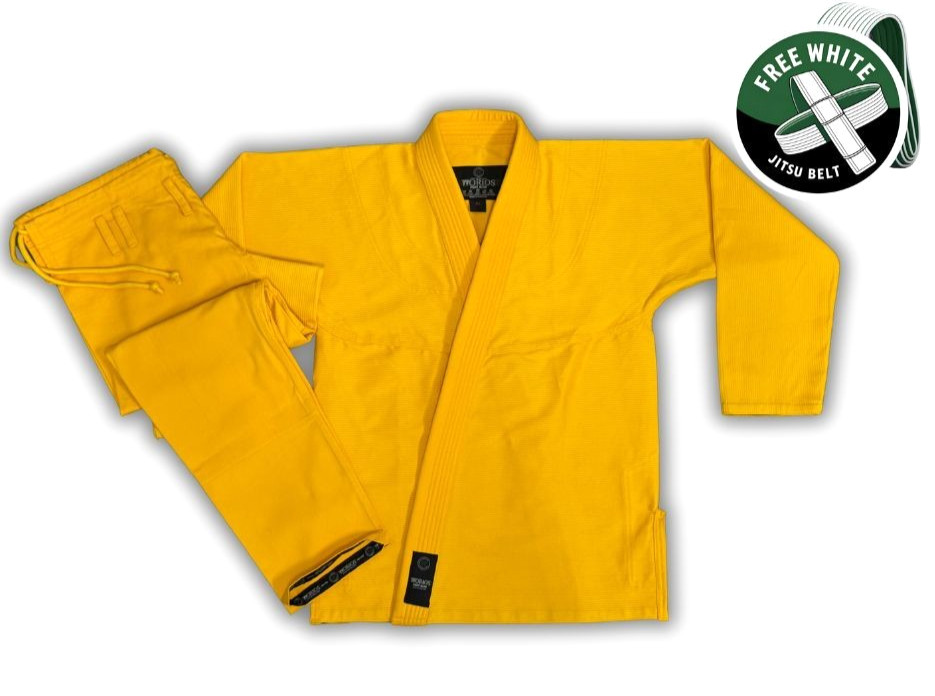 Worios Lightweight Pro 2.0 Brazillian Jiu-Jitsu Gi Yellow Adults Pre-Shrink