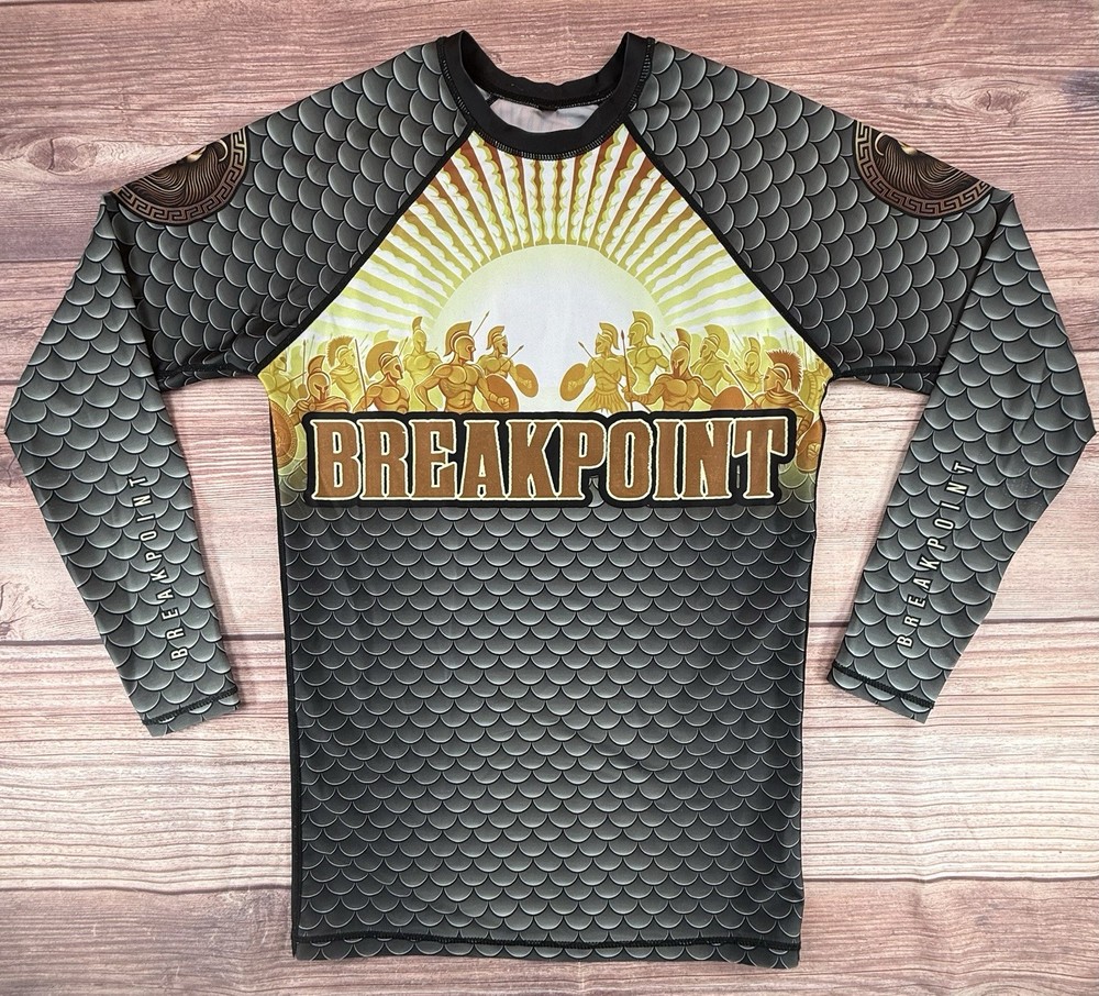 Break Point Jiu Jitsu Rash Guard Shirt Size Small Limited Edition Spartan
