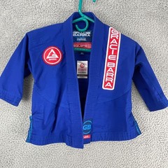 Gracie Barra Jiu Jitsu Gi Top Kids Y1 Blue Excellent Equipe GB Edition Ripstop