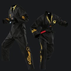 Black Taekwondo Uniform Dobok Adult Kids Female Taekwondo Dobok Cotton Suits