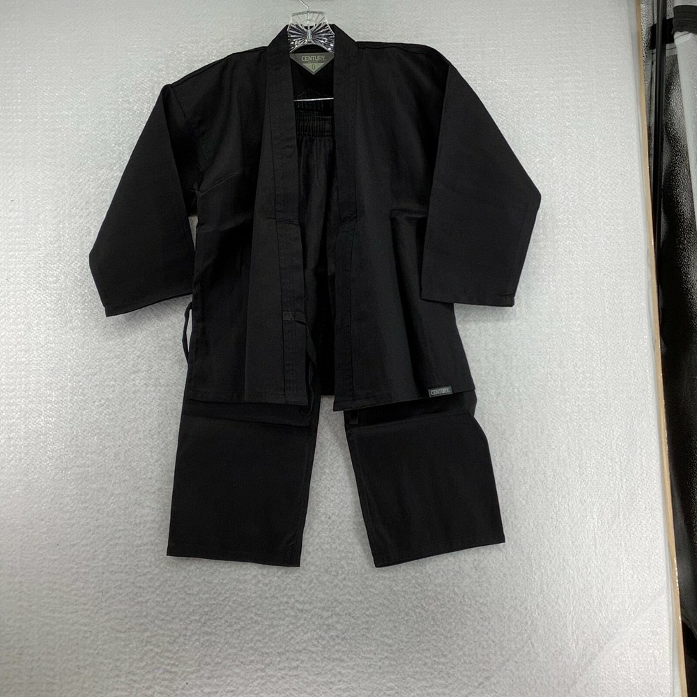 Century Kids Unisex Black Martial Arts Taekwondo Kimono Karate Uniform Size 0