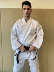 Martial Arts Karate Gi for Kids & Adults, Long Sleeve, White Polycotton Fabric