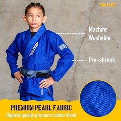 Elite Sports IBJJF Ultra Light BJJ Brazilian Jiu Jitsu Gi for Kids with Presh…