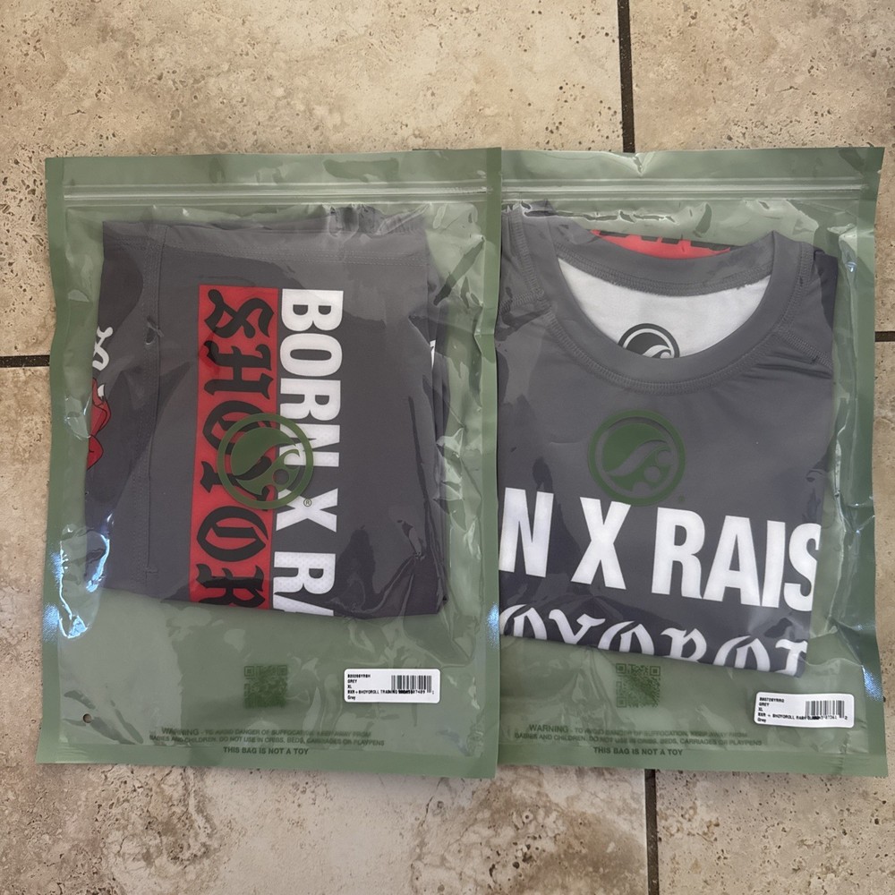 Shoyoroll Born x Raised LS Rash Guard & Born x Raised Shorts No Gi Uniform XL