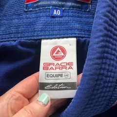 Gracie Barra Kimono Set A0Jacket Pants Jiu jitsu MMA Judo Train Lite Equipe