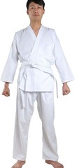 FLUORY Karate Uniform with Size 000/110CM (3'5-3'9), Ku-c001-white
