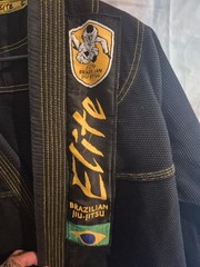 Elite Brazilian Jiu-Jitsu Set Color Black/ Yellow Gorpcore Grunge Sport