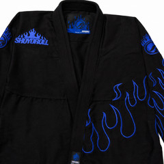 BJJ GI Batch No.135 Competition & Training Kimono Uniform Blue Flame Embroidery