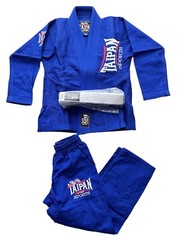 Taipan Sports Brazilian Kids Jiu Jitsu Blue Kimono White Belt Size KOO (7-8yrs)
