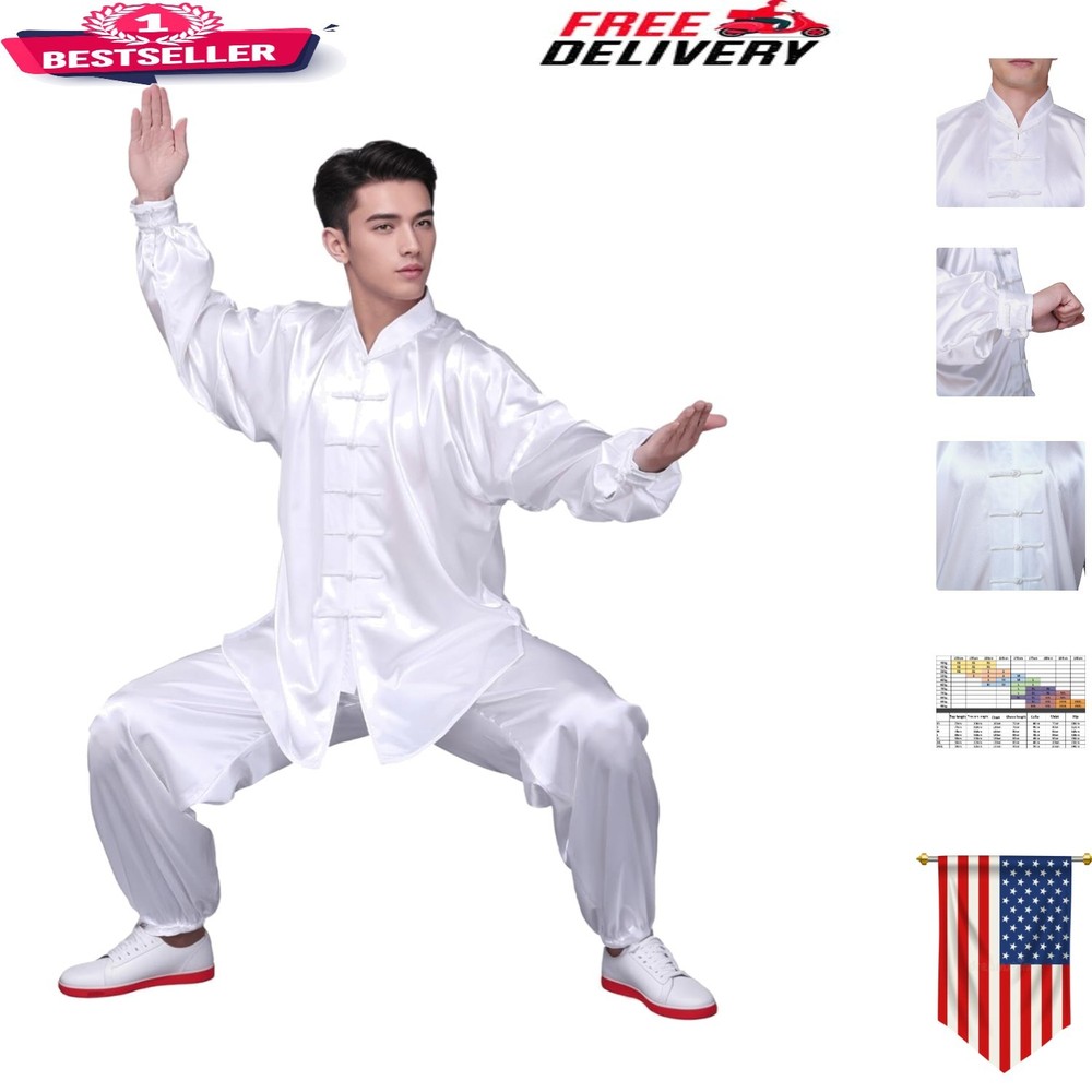 Traditional Long Sleeve Tai Chi Outfit – Unisex Korean Silk Martial Arts Wear