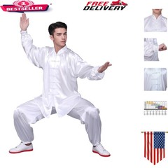 Traditional Long Sleeve Tai Chi Outfit – Unisex Korean Silk Martial Arts Wear
