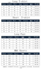 USA Ship Kids Brazilian Jiu-Jitsu BJJ MMA Uniform Combo Set Rashguard Shorts