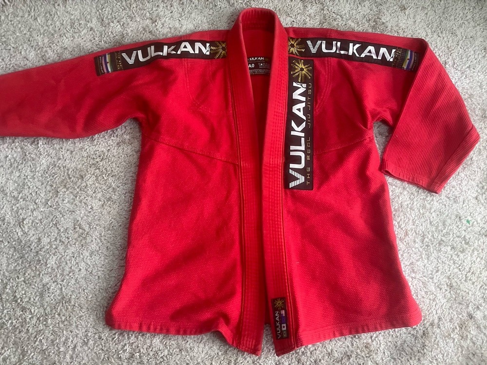 VULKAN Brazilian Jiu Jitsu GI Pro Light Size A0 Red Jacket Top Men’s