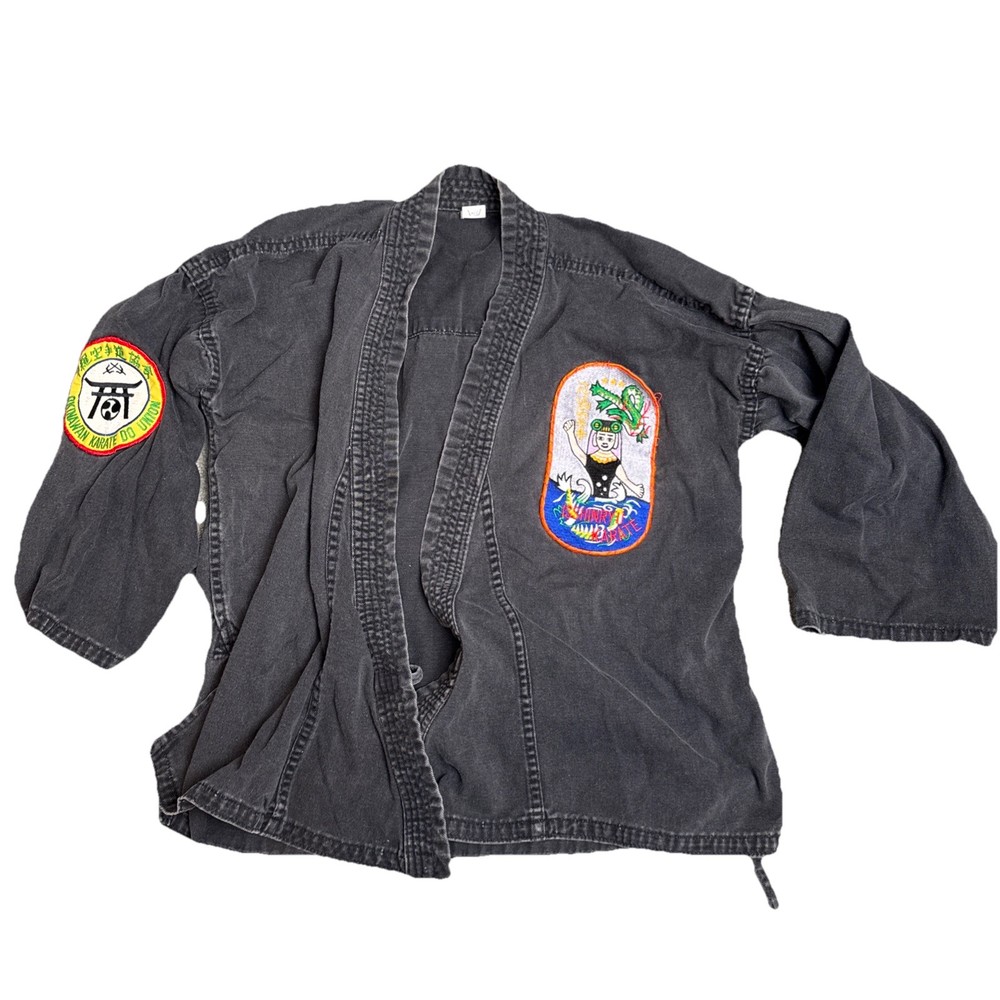 Kid Tigers – Black Tae Kwon Do Karate Uniform Shirt – Size 1