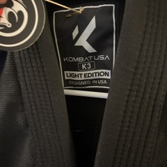 Kombat USA Little Masters Gi Black K3 Top/ K2 Pants Light Edition NWT