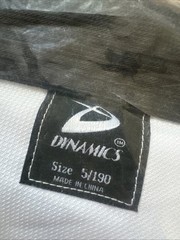 Dynamics White with Black Trim / V-neck Taekwondo Uniform Size 5 (190 Cm)