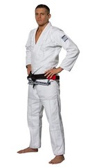 Fuji Suparaito Super Lightweight Mens Brazilian Jiu-Jitsu BJJ Gi – White w Navy
