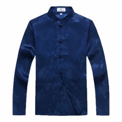 Tang Suit Men Traditional Chinese Clothing Hanfu Long Sleeved Shirt Coat Mens