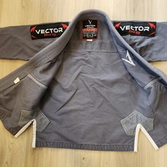 Vector Sports Brazilian Jiu Jitsu Gi Top Size K3 Gear Up Attila Series Gray Kids