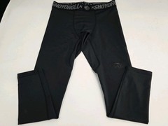 Shoyoroll Mens Black Mma Jui Jitsu Compression Leggings Black Logo L #8864