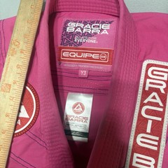 Gracie Barra Equipe GB Edition Jiu-Jitsu Ripstop Kimono Girls Y3 Pink Open Front