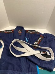 Vector Sports Gear Up Attila Series Blue Childs Jiu Jitsu Suit Size See Des.