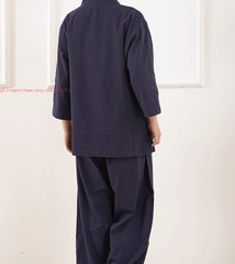 Women Men Meditation Monk uniform Chinese Style Lay Zen Kung Fu Tai Chi Suits
