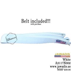 Jawadis Karate Tae Kwon Do Martial Arts Gi Jacket and Pants with FREE White Belt