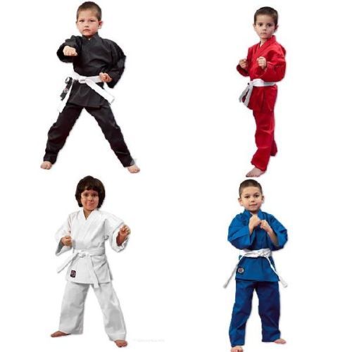 Martial Arts Karate Uniform / Gi Lightweight Student – WHITE, BLACK, BLUE, RED