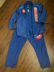A0 Gracie Barra Blue Gi (kimono, pants & rashguard included)- Sz A0 Mens