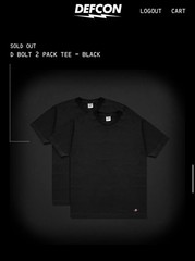 DEFCON GROUP – D BOLT 2 PACK TEE – BLACK – SMALL