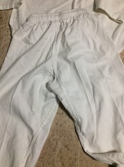 Child’s Sz 0 Martial Arts Group Kid Taekwondo White Outfit Gi Uniform Top Pants