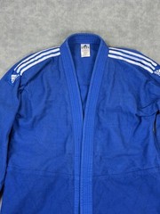 Adidas Judo Gi Jacket Kimono Top Mens Large Blue 100% Cotton Training Adult